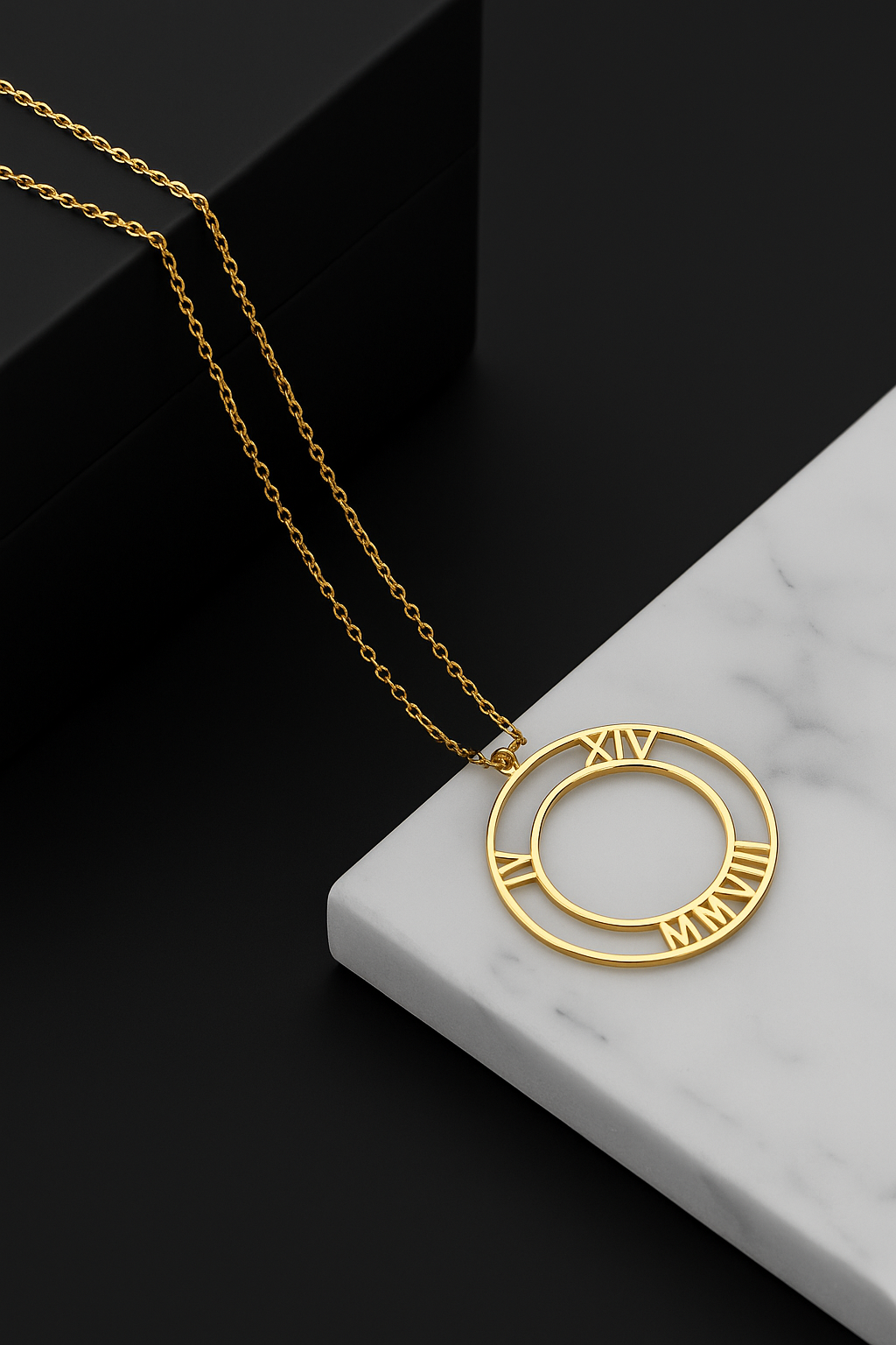 Roman Numerals Date Necklace - Custom