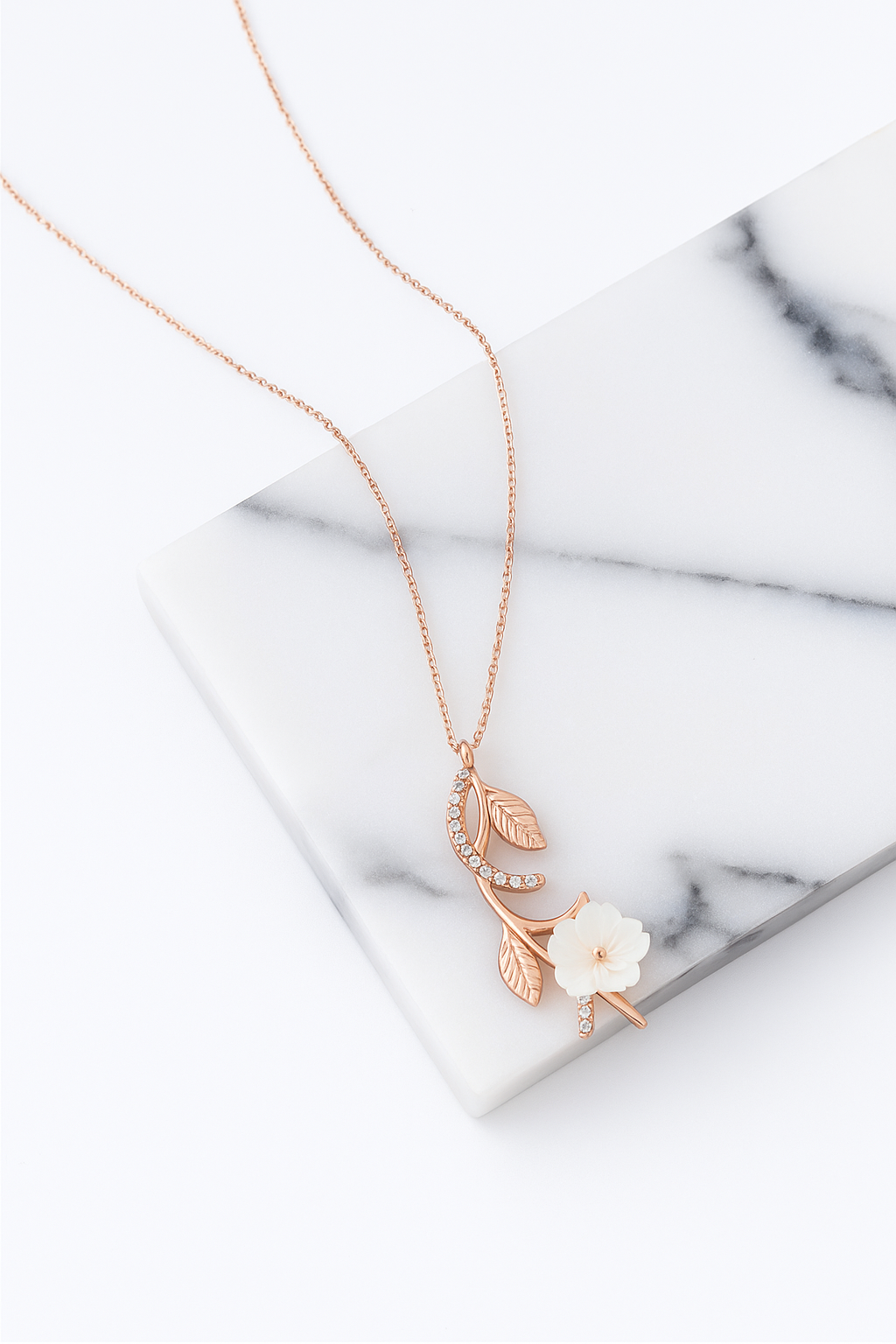 Dainty Magnolia Necklace