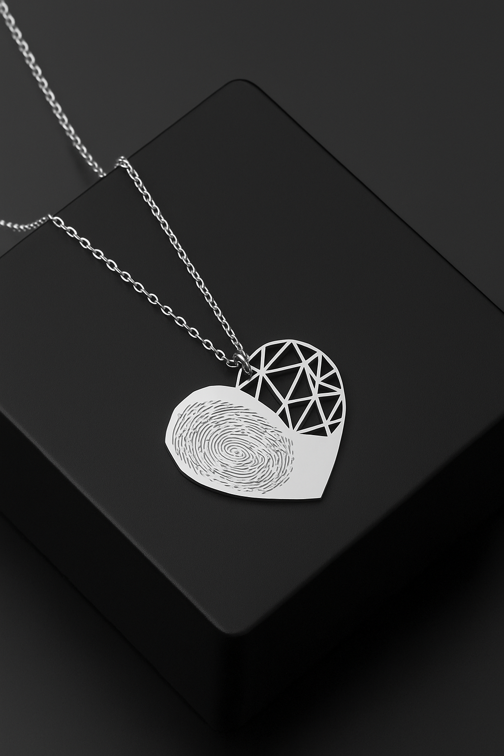 Fingerprint Heart - Geometric - Custom