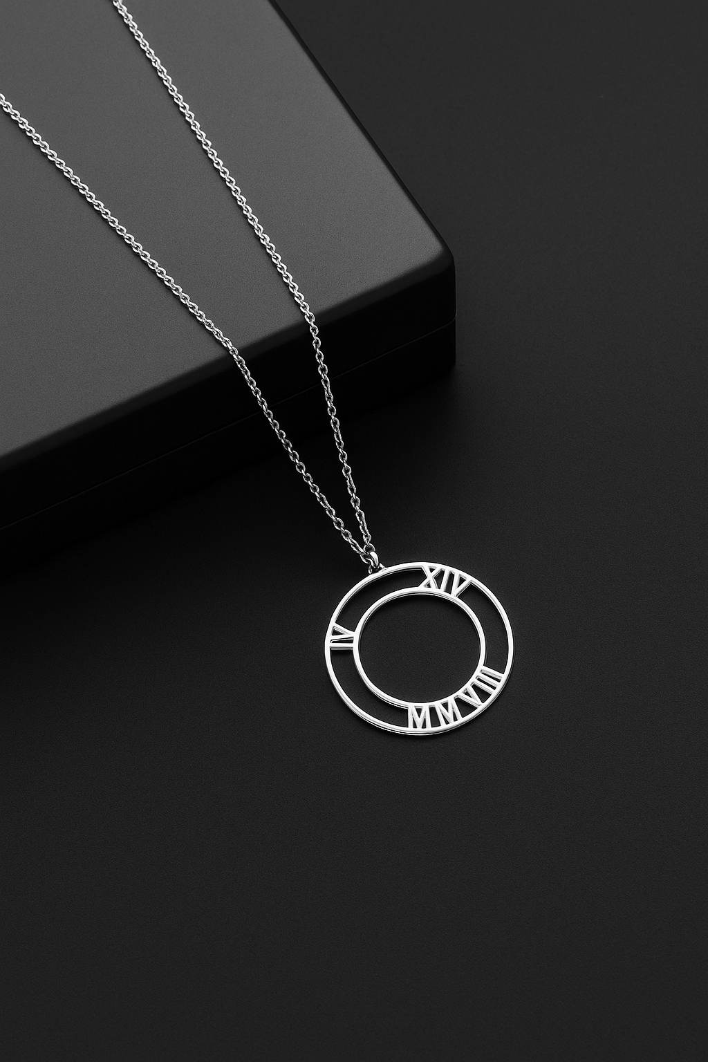 Roman Numerals Date Necklace - Custom